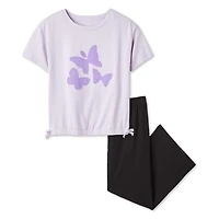 George Girls' Two Piece Wide Leg Pant Set
