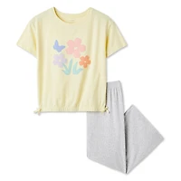 Ensemble 2 pièces avec pantalon à jambe large George pour filles