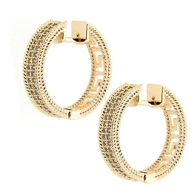 Crystal earring studs 14kt gold plated