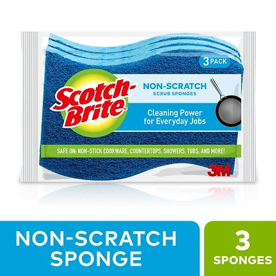 Éponge à récurer antiégratignures Scotch-Brite® Paq. de 3