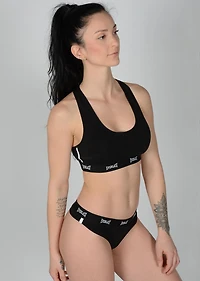 Everlast Womens Cotton Spandex Thongs Underwear Comfortable Panties 4 Pack