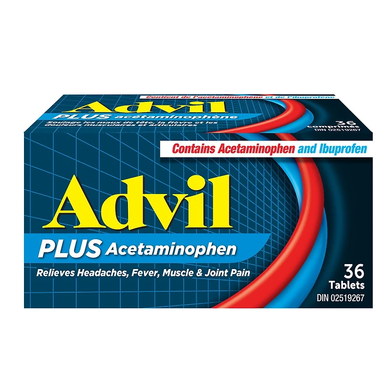 ADVIL Plus acétaminophène caplets, 36 Count