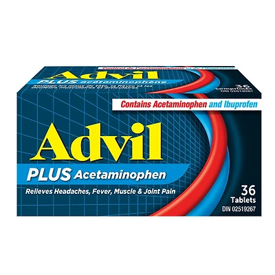 ADVIL Plus acétaminophène caplets, 36 Count
