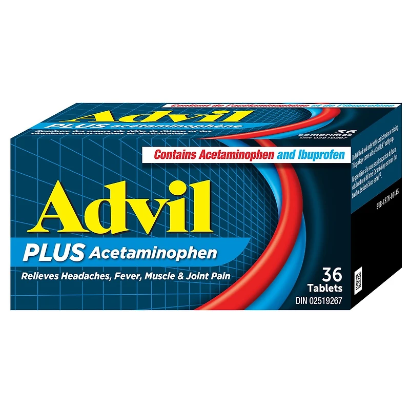 ADVIL Plus acétaminophène caplets, 36 Count