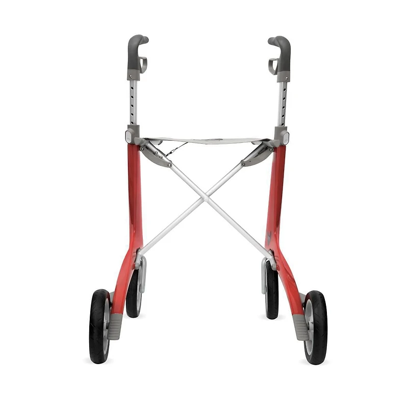 byAcre Carbon Fiber Rollator with 16.5" W x 24" H Regular Seat, Red