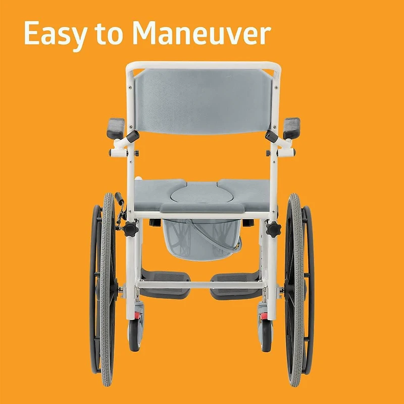 Medline Aluminum Shower Commode Wheelchair