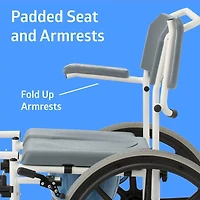 Medline Aluminum Shower Commode Wheelchair