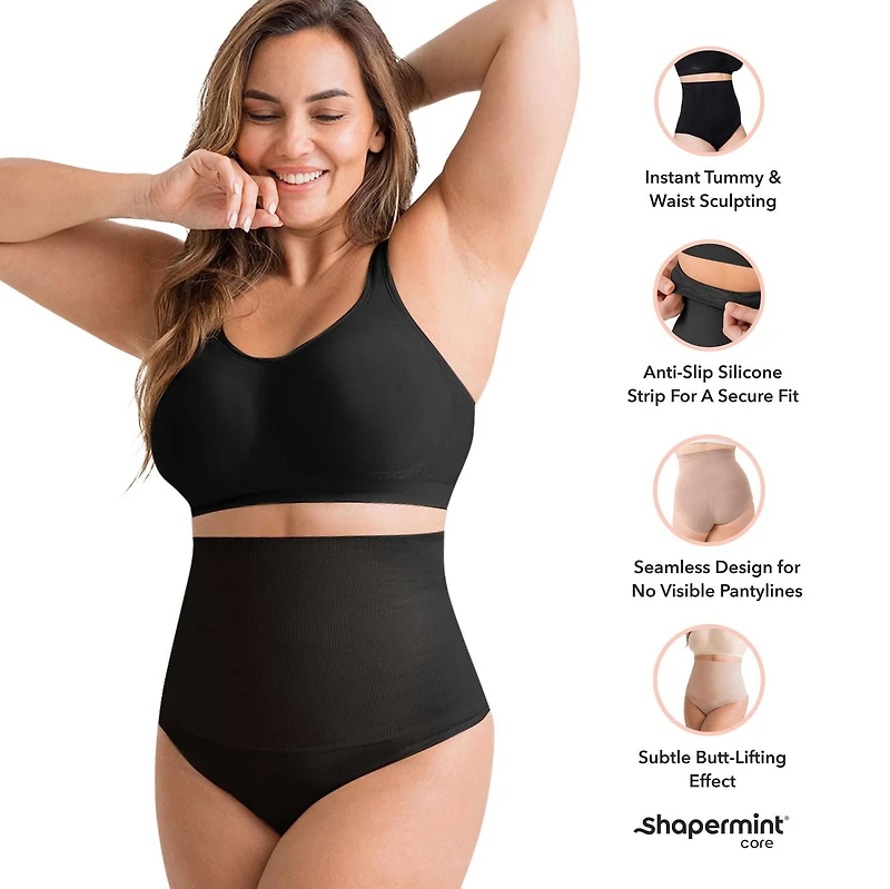 Shapermint Core Culotte Modelante – Gainante et Confortable pour Femme, Sans Couture Maintien Léger de la Taille, Tailles S à 4XL