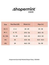 Shapermint Core Culotte Modelante – Gainante et Confortable pour Femme, Sans Couture Maintien Léger de la Taille, Tailles S à 4XL