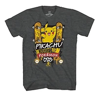 Boys Pokemon Pikachu Skate Short Sleeve T-Shirt