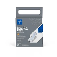 Medline Contour Plus Coussinet de contrôle de la vessie pour incontinence, maximum, 6,5" x 13,5", sac de 28