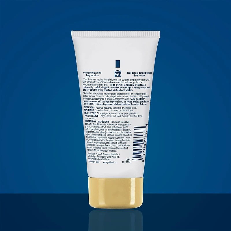 Gold Bond Advanced Healing Skin Protectant Ointment, 49g, Non-greasy, Non-Sticky, Moisturizing Ointment For Dry, Cracked Skin, Weather-Damaged skin, Absorbs Quickly, Dermatologist tested, Gold Bond Advanced Healing Skin Ointment, 49g