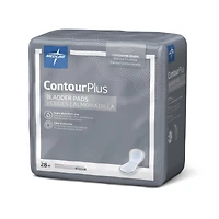 Medline Contour Plus Bladder Control Pad for Incontinence, Ultimate, 8" x 17", Bag of 28