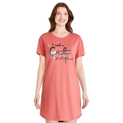 Chemise de nuit à encolure ras du cou George pour femmes