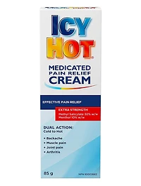 Icy Hot Extra Strength Pain Relief Cream, Fast-Acting Muscle and Joint Pain Relief from Discomfort Caused by Arthritis, Sprains and Strains, Methyl Salicylate 30%, Menthol 10%, 85g Tube