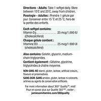 Vitamine D3 1 000 UI | Gélules