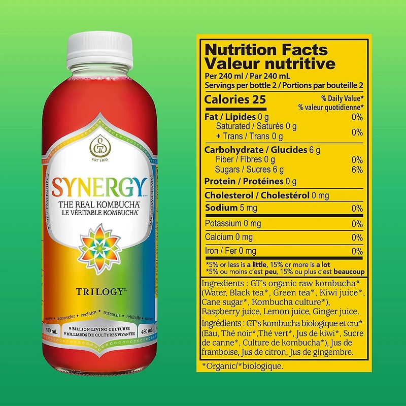 Synergy The Real Kombucha Trilogy, 480ml