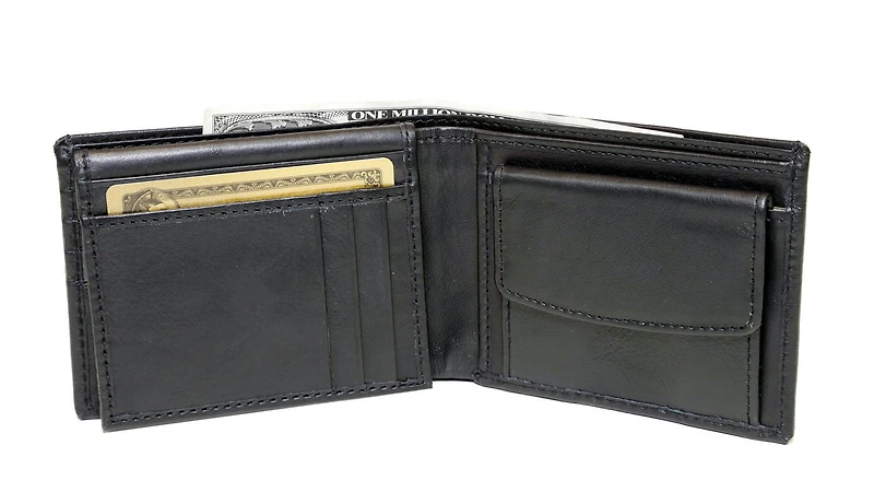 ASHLIN® DESIGNER | PORTEFEUILLE À 9 POCHETTES ALONSO POUR HOMMES, À SECTION RABATTABLE | Peau de vache toscane
