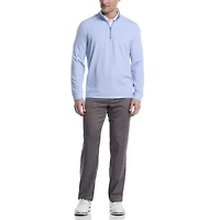 Pull Polo de Golf Homme Manches Longues Ben Hogan Performance Rayures Fines Chiné Léger