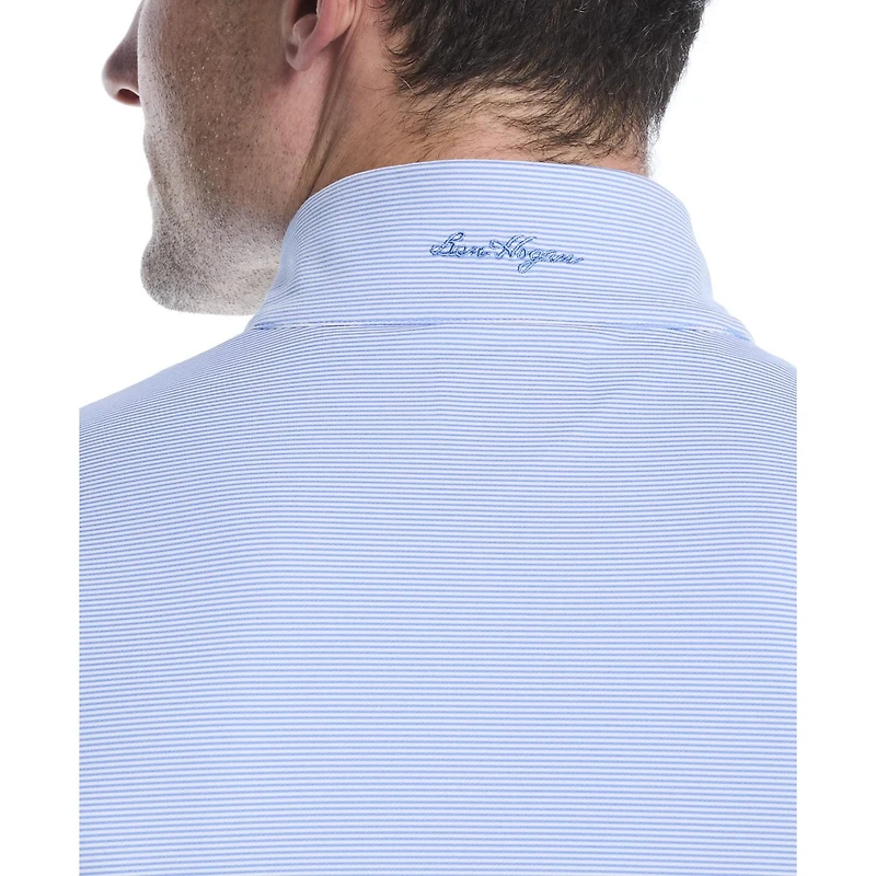 Pull Polo de Golf Homme Manches Longues Ben Hogan Performance Rayures Fines Chiné Léger