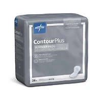 Medline Contour Plus Bladder Control Pad for Incontinence, Ultimate, 8" x 17", Bag of 28