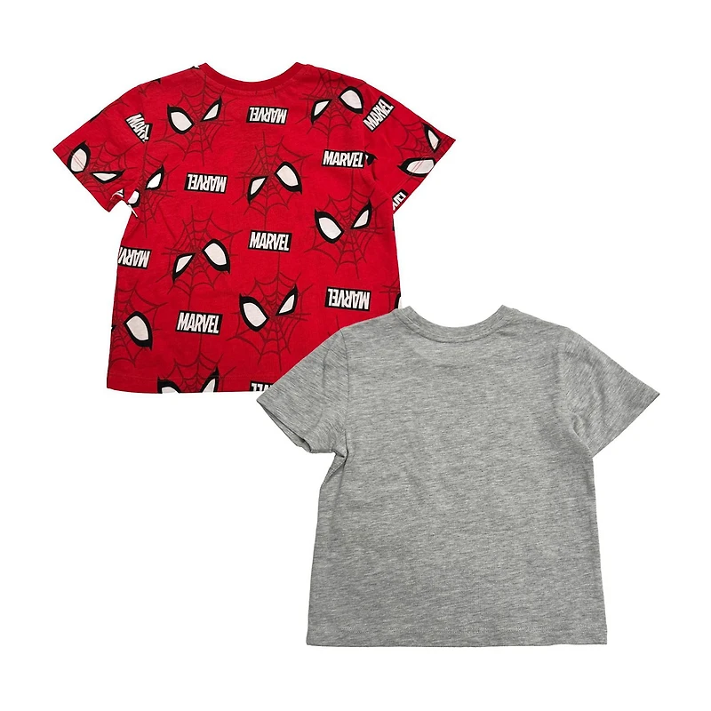 Marvel Toddler Boys 2 Piece Spider Web Head Top Set