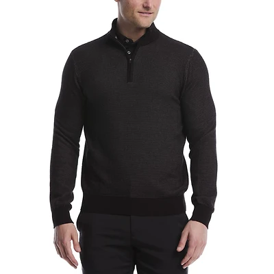 Ben Hogan Performance Men's Long Sleeve Jacquard 1/4 Zip Sweater