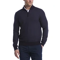 Ben Hogan Performance Men's Long Sleeve Jacquard 1/4 Zip Sweater