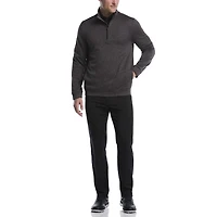 Ben Hogan Performance Men's Long Sleeve Quilted Mini Argyle 1/4 Zip