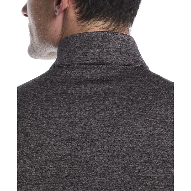 Ben Hogan Performance Men's Long Sleeve Quilted Mini Argyle 1/4 Zip