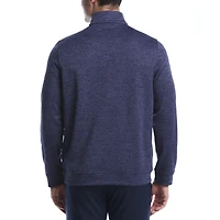 Ben Hogan Performance T-shirt matelassé à manches longues pour homme avec mini losanges et fermeture éclair 1/4