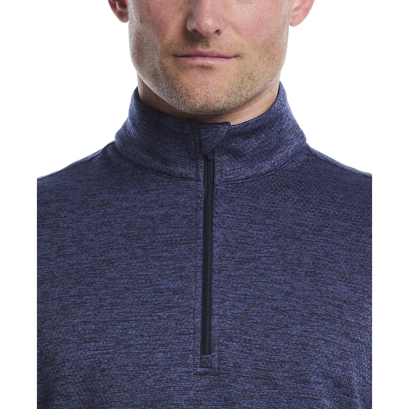 Ben Hogan Performance Men's Long Sleeve Quilted Mini Argyle 1/4 Zip