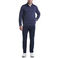 Ben Hogan Performance Men's Long Sleeve Quilted Mini Argyle 1/4 Zip