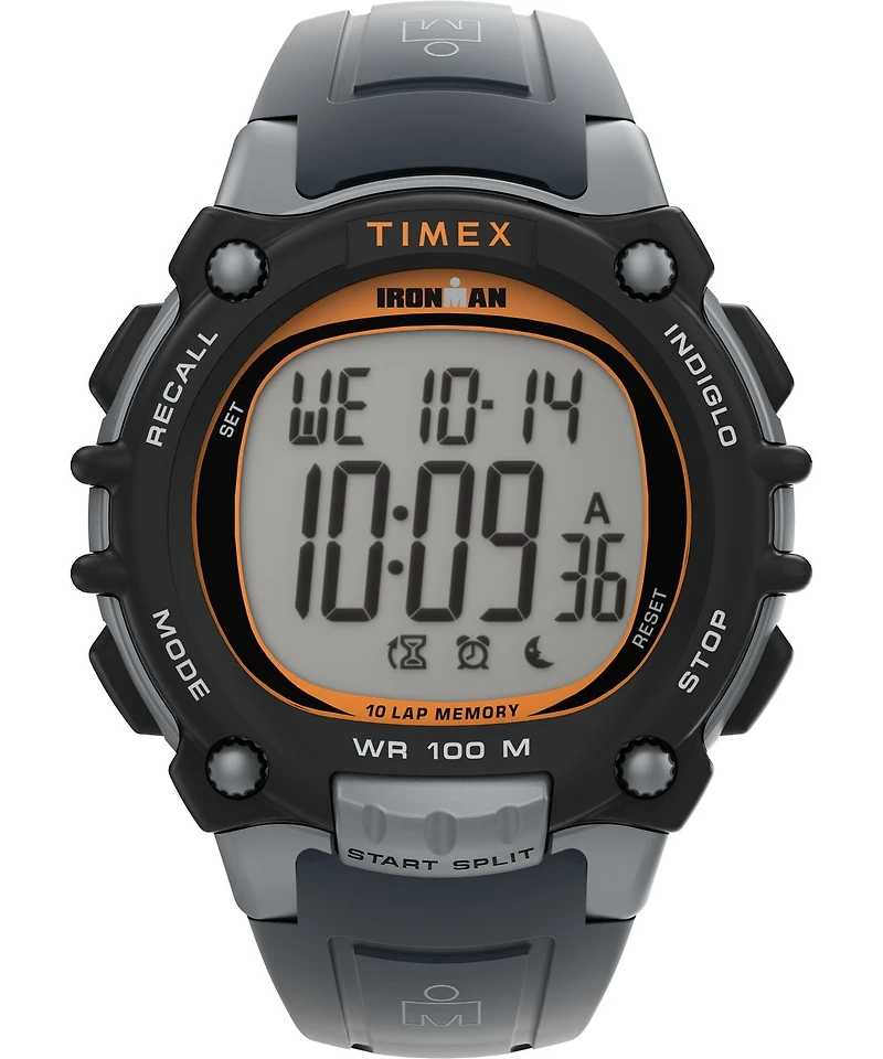 TIMEX® IRONMAN® Classic 10 44mm PU Strap Watch <br>