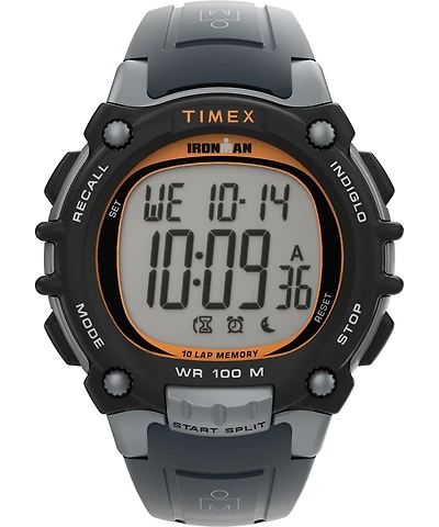TIMEX® IRONMAN® Classic 10 44mm PU Strap Watch <br>