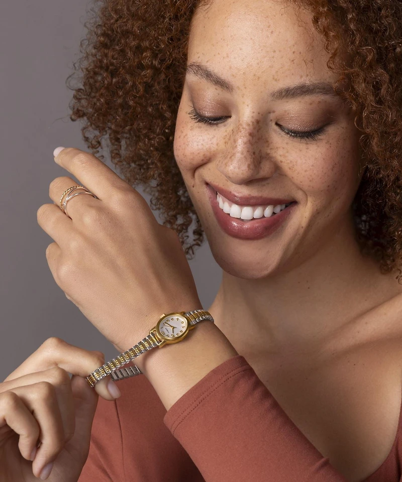 TIMEX® Cavatina 18mm Stainless Steel Expansion Band Watch