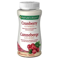 NATURE'S BOUNTY Cranberry, Used In Herbal Medicine To Help Prevent Recurrent Urinary Tract Infections (UTI), Provides Antioxidants, Easy-to-take Gummies 60.0 count, 60 Gummies