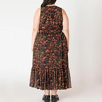 Devoted Sleeveless wrap maxi dress