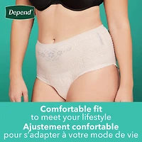 Sous-vêtement d’incontinence Depend Fresh Protection pour femmes, degré d’absorption maximal, couleur rosée, P-TTG 26