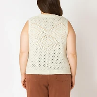 Devoted Pull sans manches à motif pointelle