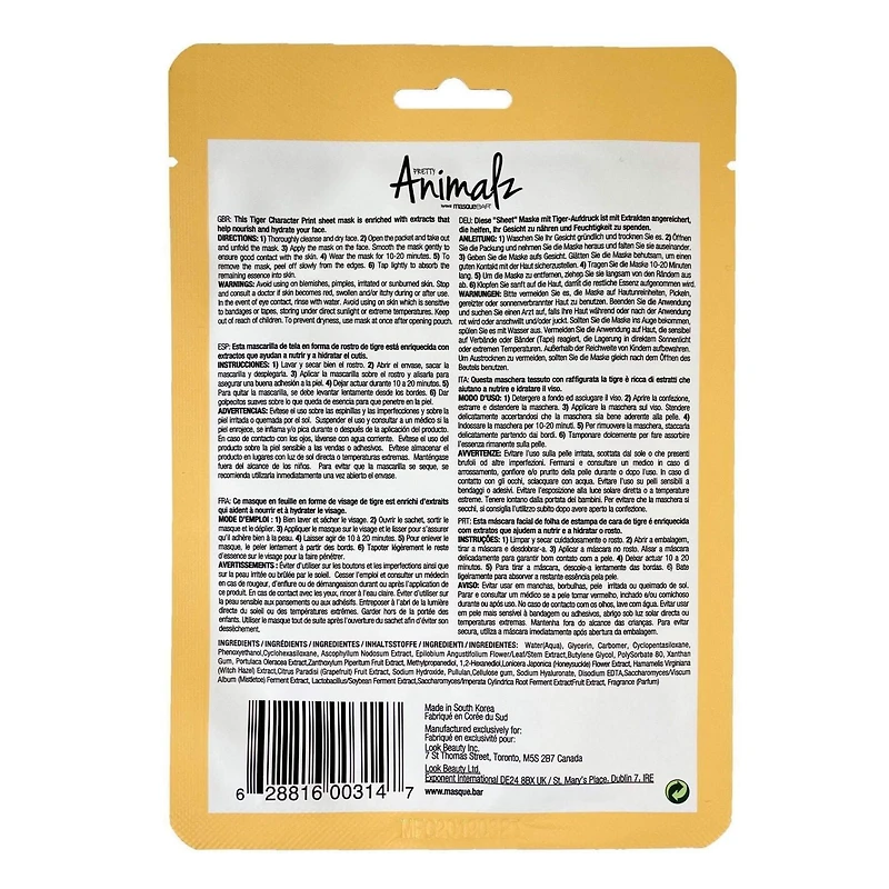 Masque en tissu Tigre Pretty Animalz