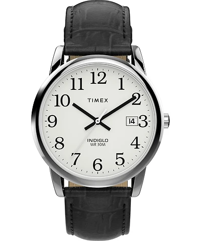 TIMEX® Easy Reader® 35mm Leather Strap Watch