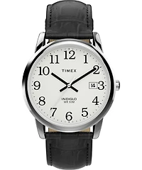 TIMEX® Easy Reader® 35mm Leather Strap Watch 
