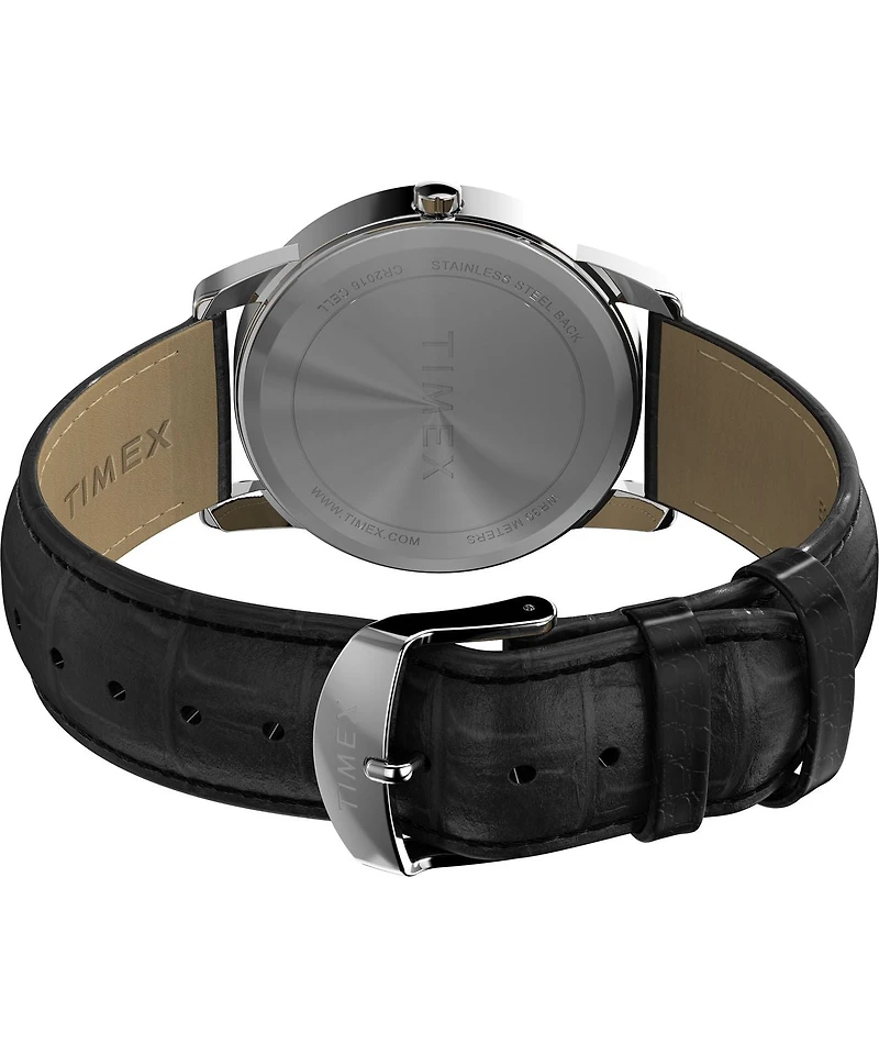 TIMEX® Easy Reader® 35mm Leather Strap Watch