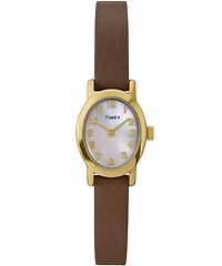 TIMEX® Cavatina 18mm Leather Strap Watch
