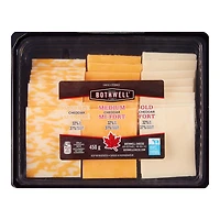 Assortiment de fromages en tranches Bothwell - Marbré, Cheddar moyen et Cheddar blanc fort