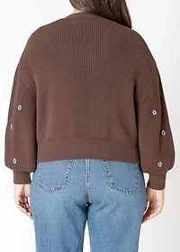 Devoted Floral Embroidered Open Cardigan