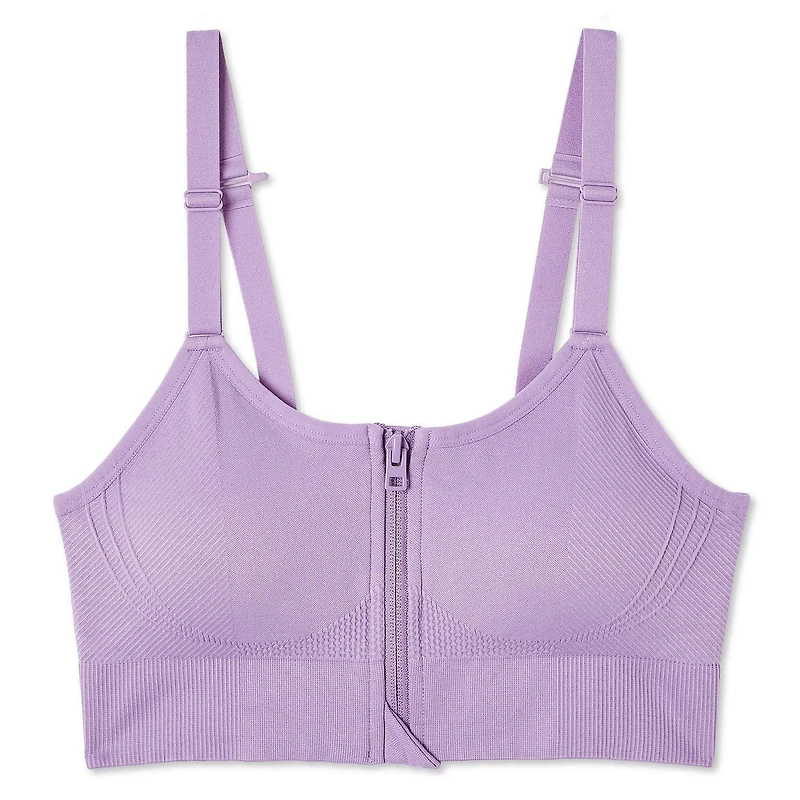 Soutien-gorge à fermeture éclair à l’avant Athletic Works pour femmes