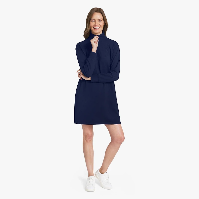 CHAPS QTR ZIP DRESS