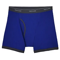 Fruit of the Loom Mens' Low Rise Boxer Briefs, 4-Pack